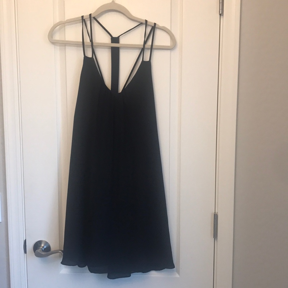 Black spaghetti strap dress